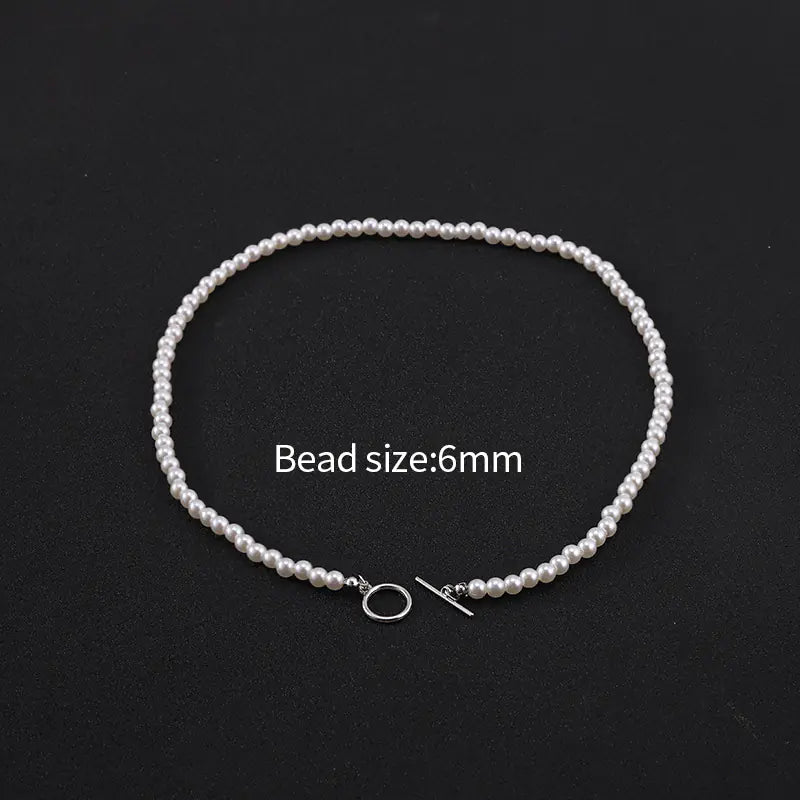 Men's Handmade Imitation Pearl Necklace