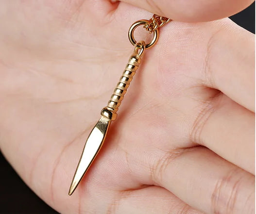 Men's Arrowhead Chain Link Pendant Necklace