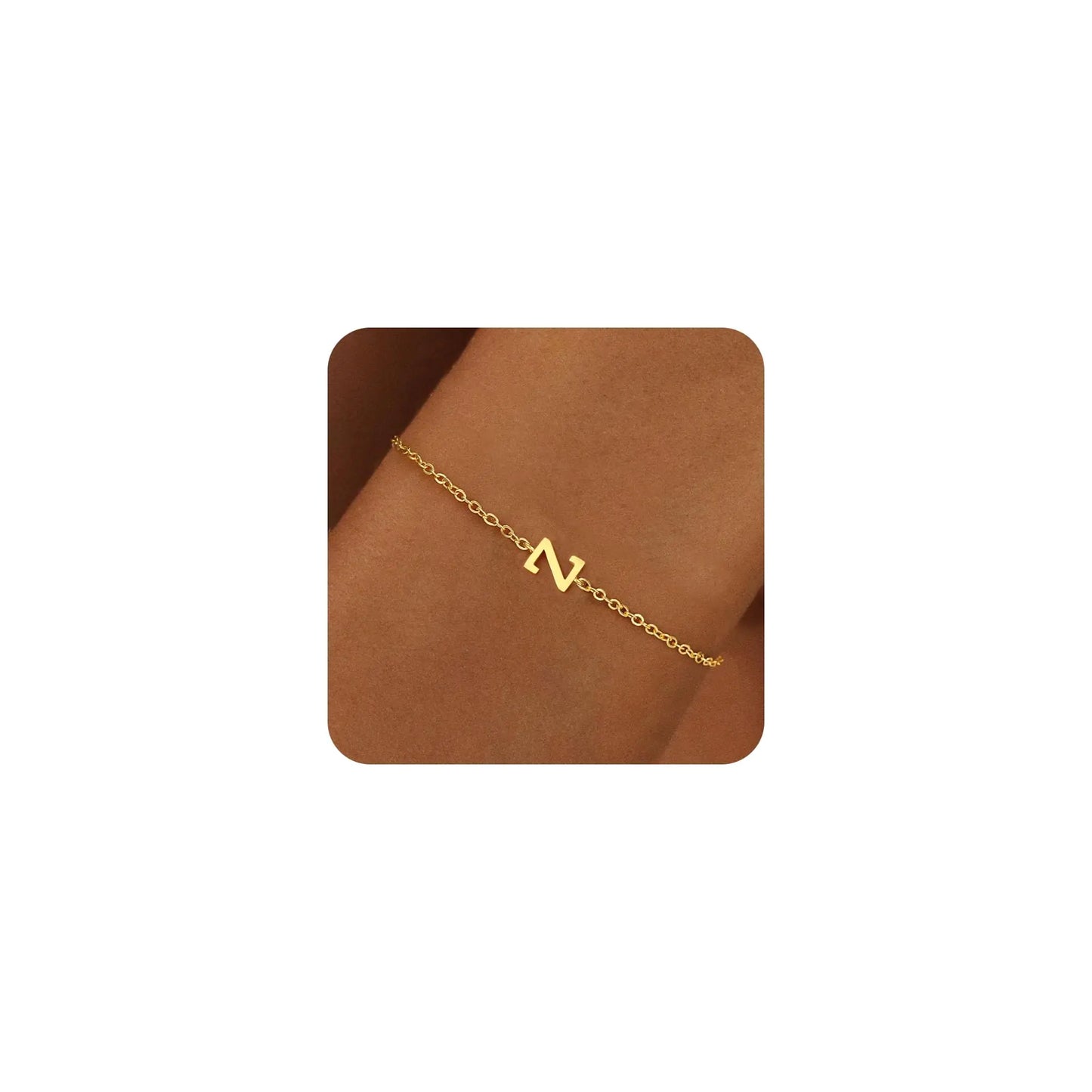 Gold Plated Z Initial Litter Bracelet