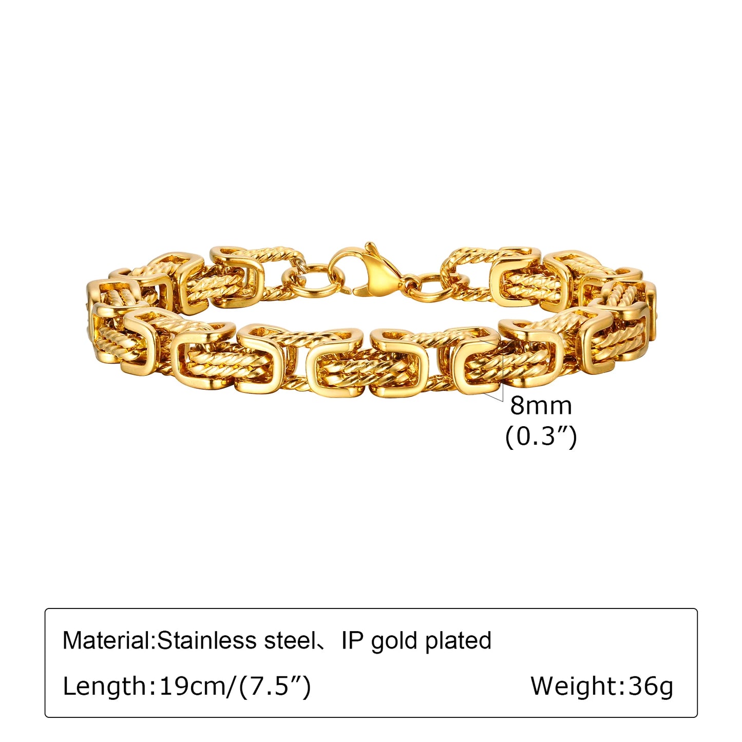 Mens Chunky Byzantine Bracelets