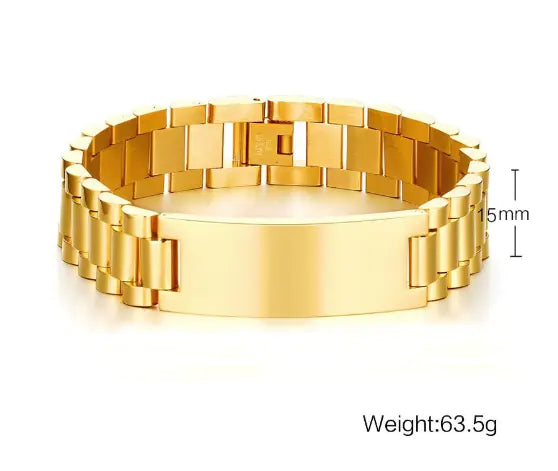 Personalized Stainless Steel Chain Men's Bracelet