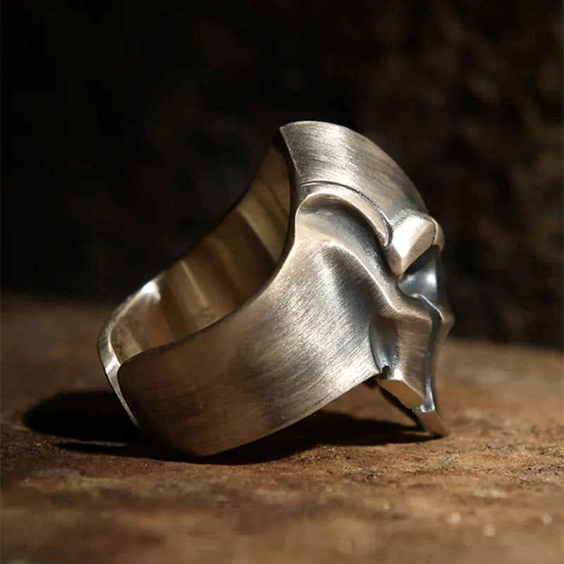 Spartan Skull Ring for Men - Vintage Handmade
