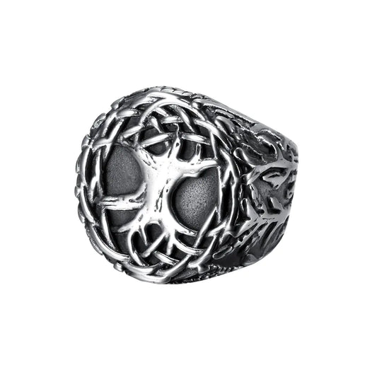 HIJONES Mens Stainless Steel Ring