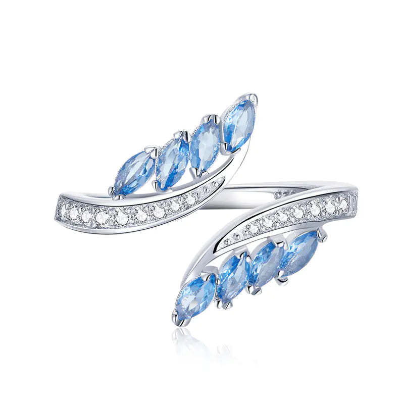 Irregular Gemstones Silver Ring for Women