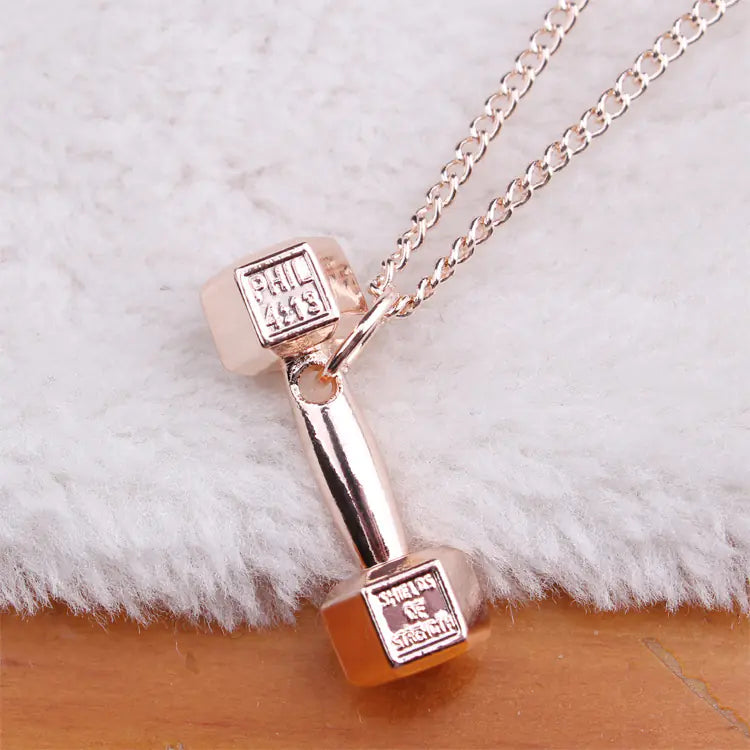 Stylish Dumbbell Necklace for Couples, Men's Pendant