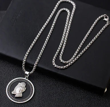 Trendy Men's Necklace with Hip-Hop Pendant and Chain