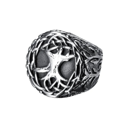 HIJONES Mens Stainless Steel Ring