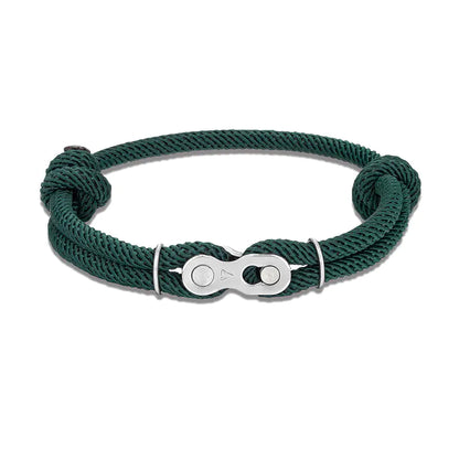Adjustable Nautical Rope Men's Velcro Bike Bracelet