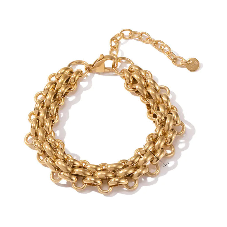 Titanium Steel 18K Gold Geometric Women's Bracelet