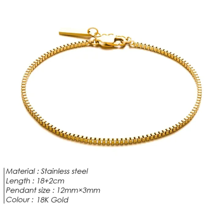 Men's Modern Sleek Minimalist Steel Chain Bracelet