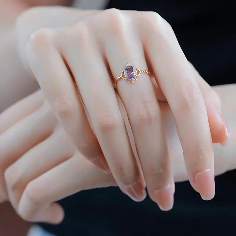 Japanese Amethyst Ring for Women
