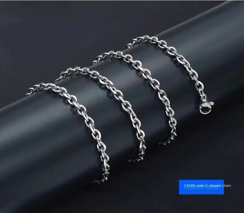 NYUK Men's Trendy Minimalist Metal Link Chain Necklace