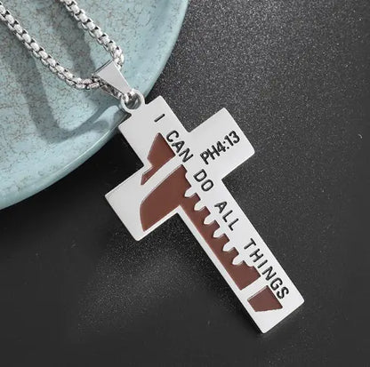 Men's Baseball Cross Necklace