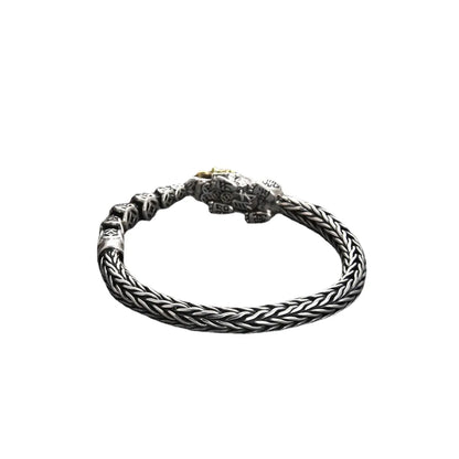 S925 Silver Vintage Men's Bracelet Craft Design