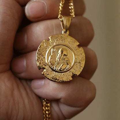 Men's Hip Hop Stainless Steel Jesus Necklace