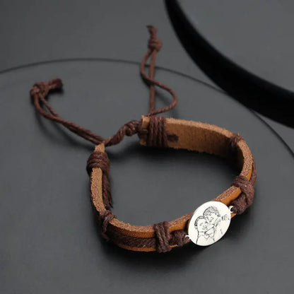 Blessing Braided Premium Leather Men's Bracelet