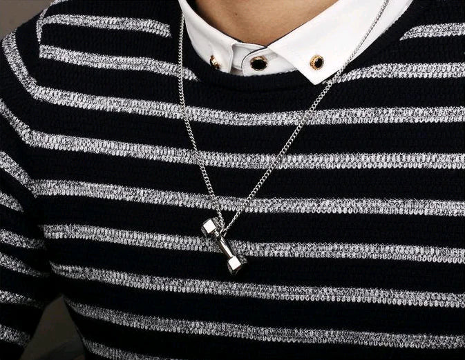 Stylish Dumbbell Necklace for Couples, Men's Pendant
