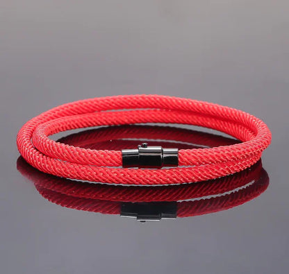Lucky Red Rope Bracelet with Magnetic Clasp