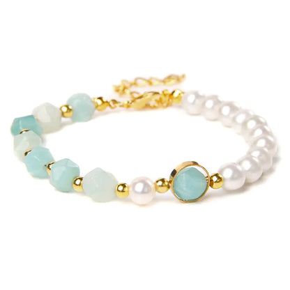 Natural Agate Handmade Pearl Women's Bracelet