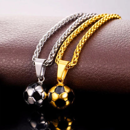 Men's Stainless Steel Football Necklace