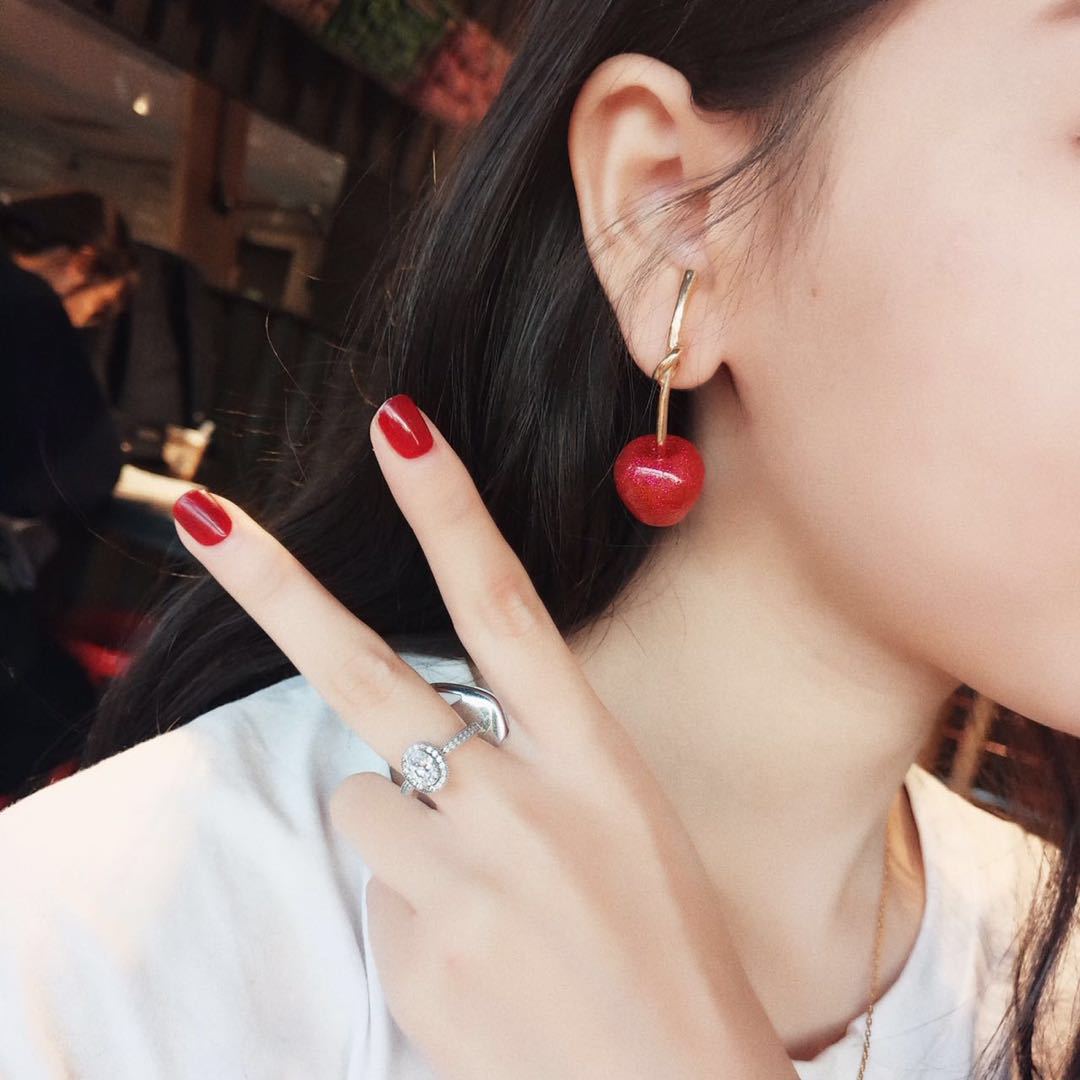 Cherry Drop Earrings for Women