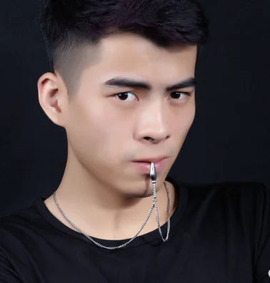 Men's Arrowhead Chain Link Pendant Necklace