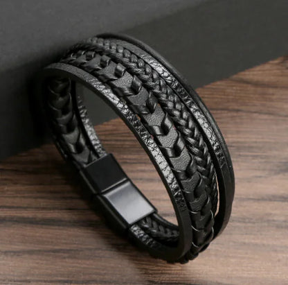 Multi-layer Leather Rope Woven Bracelet for Fashion