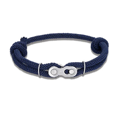 Adjustable Nautical Rope Men's Velcro Bike Bracelet