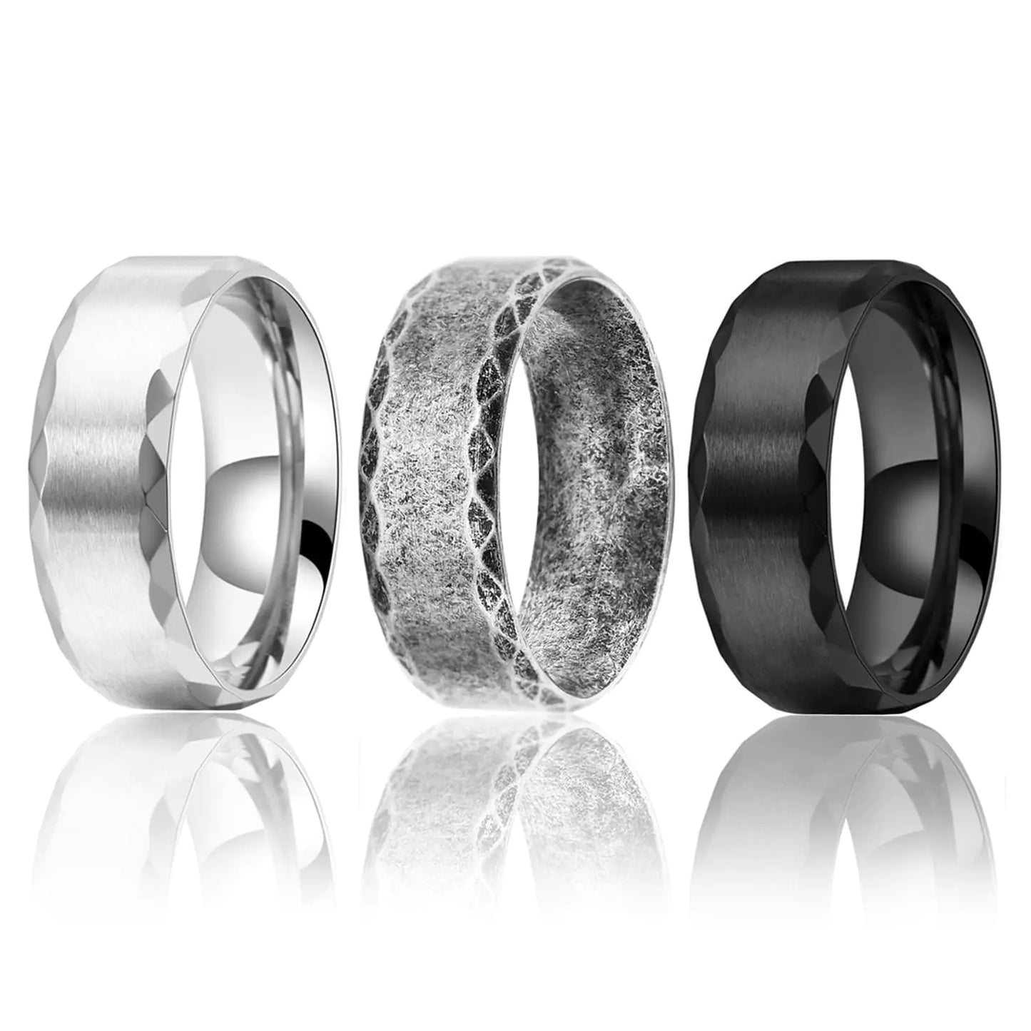 Nanafast 3PCS Stainless Steel Rings