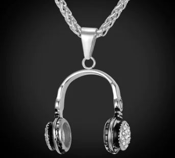 Men's 316L Stainless Steel Headphone Necklace