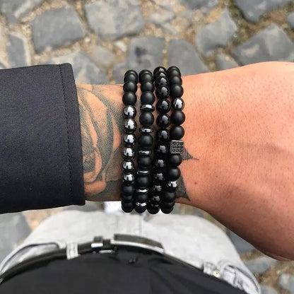 Trendy Handmade Zircon Beaded Men's Bracelet Sets