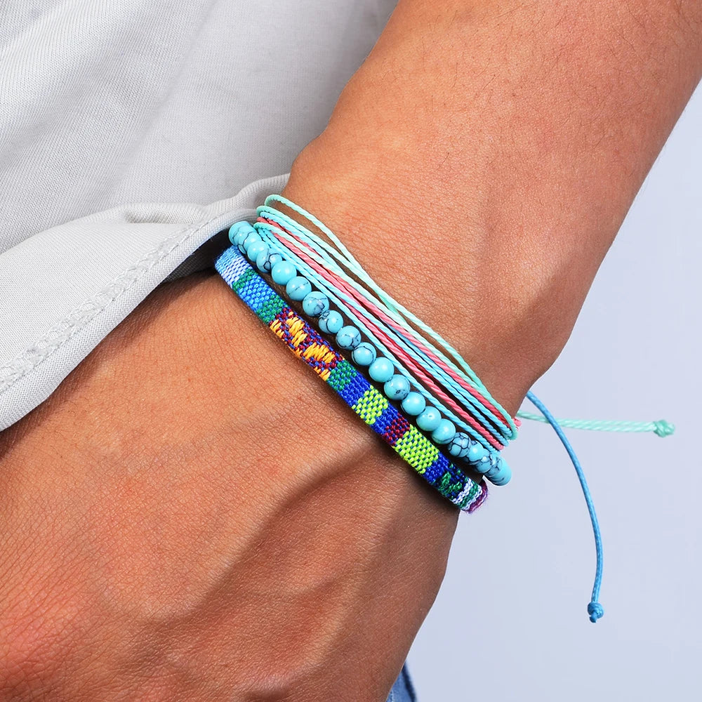 3pcs/set Men's Braided Bracelet