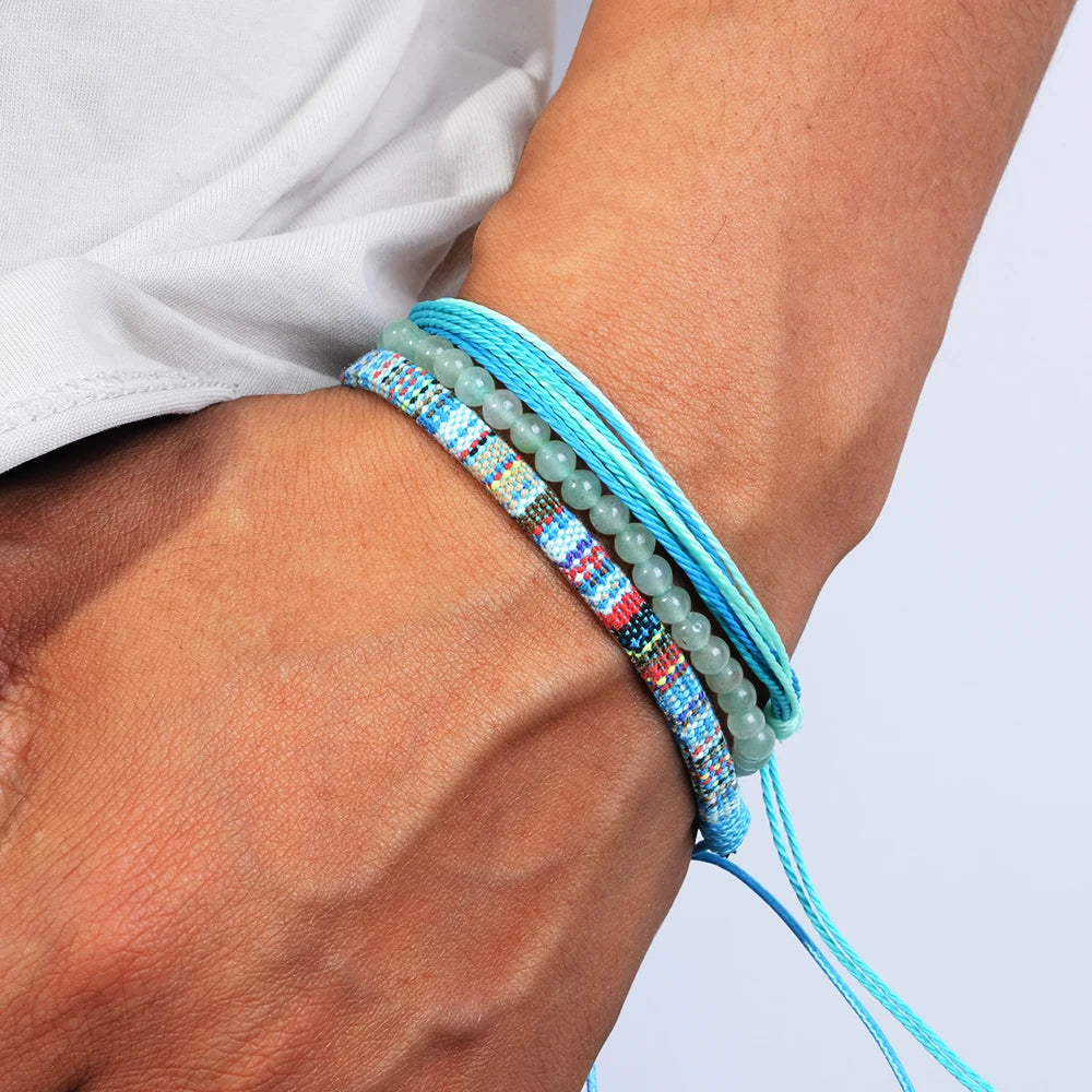 3pcs/set Men's Braided Bracelet