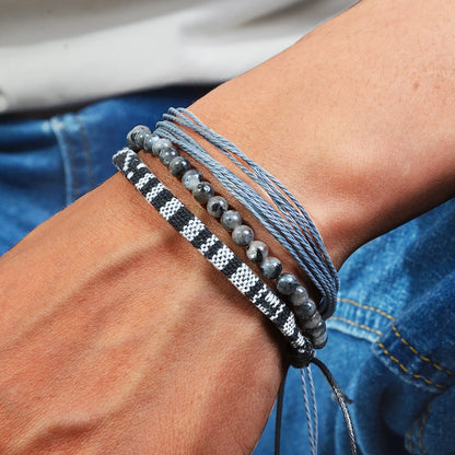 3pcs/set Men's Braided Bracelet
