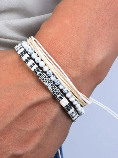 3pcs/set Men's Braided Bracelet