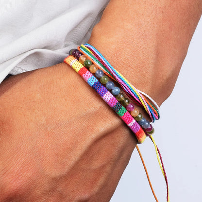 3pcs/set Men's Braided Bracelet