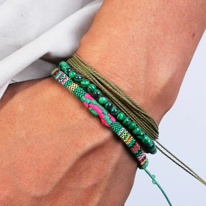 3pcs/set Men's Braided Bracelet