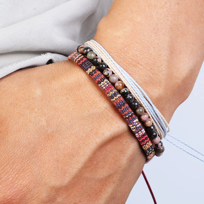 3pcs/set Men's Braided Bracelet