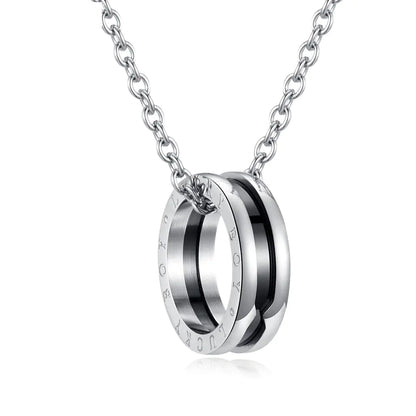Men's 2-in-1 Pendant Ring Necklace