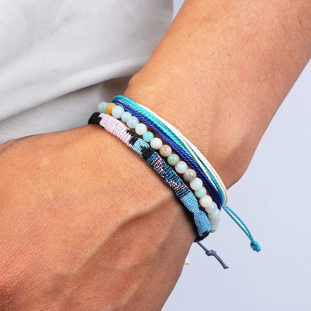 3pcs/set Men's Braided Bracelet