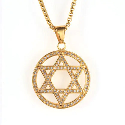 Stainless Steel Men's Necklace with Star Pendant