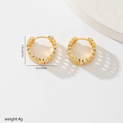 Elegant Gold All-Match Copper Earrings