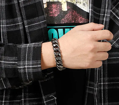 Punk Skull Titanium Steel Men's Bracelet