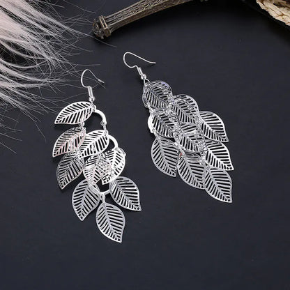 Hollow Leaf Earrings - Leaf Drop Earrings Design