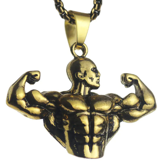 Men's Fitness Necklace for Bodybuilding and Muscle Support
