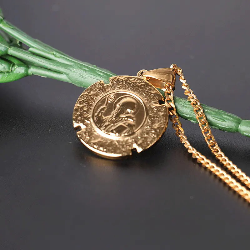 Men's Hip Hop Stainless Steel Jesus Necklace