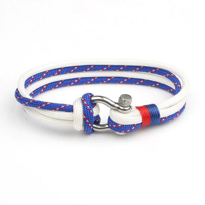 Stainless Steel Buckle Bracelet with Umbrella Rope