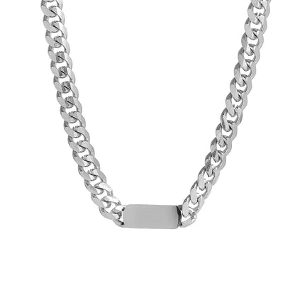 Men's Titanium Steel Cuban Chain Necklace - Simple Style