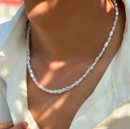 Men's Baroque Pearl Beaded Pendant Necklace