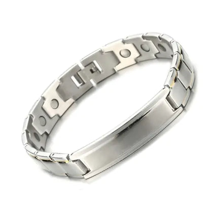Magnetic Stainless Steel Engraved Men's Bracelet